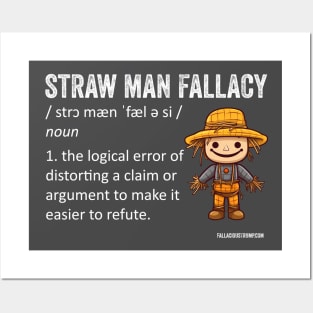 Straw Man Fallacy definition Posters and Art